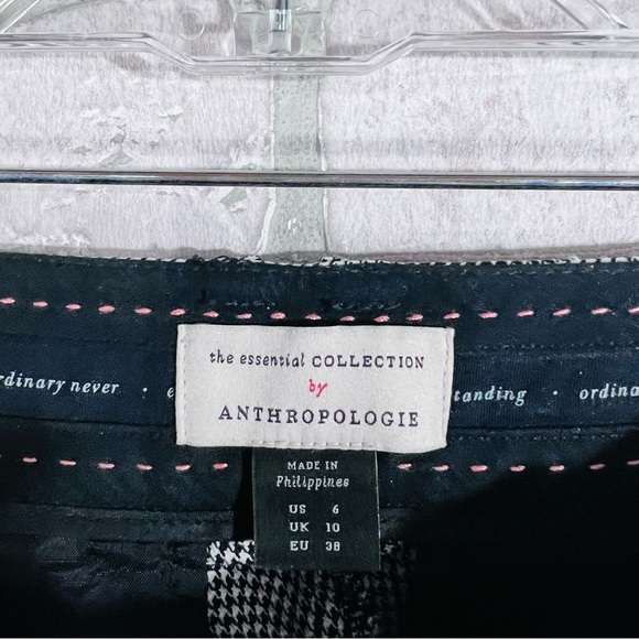 Anthropologie The Essential Collection Slim Ankle Pants in Houndstooth Size 6 - Picture 9 of 11